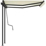  Tenda na ručno uvlačenje sa stupovima 3 5 x 2 5 m krem | shoptok.hr
