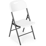 ModernHome set od 4 sklopive stolice – za dom i ugostiteljstvo, metal i HDPE, bijele | shoptok.hr