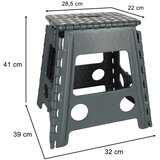  Neklizajući sklopivi tabure 39cm tamno sivi | shoptok.hr