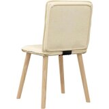 vidaXL Jedilni stoli 2 kosa krem blago | Shoptok.si