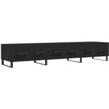 Maison Chic TV omarica - TV enota - Televizijska omarica črna 150x36x30 cm inženirski les, (21701099) Cene