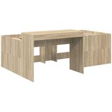  Krevet za djecu s visokim okvirom i stolom Hrast sonoma - Hrast sonoma 90 x 190 cm | shoptok.hr