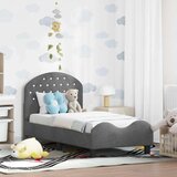  Okvir kreveta za malu djecu s naslonom Tamno siva 70 x 140 cm | shoptok.hr