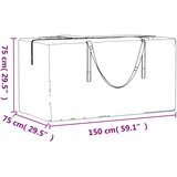  Vreće za vrtne jastuke 2 kom crne 150x75x75 cm polietilen | shoptok.hr
