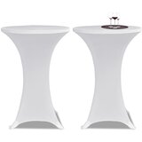 Maison Chic Prevleka za zunanjo pohištvo - Raztegljivo Pregrinjalo za Visoke Barske Mize Ø70 2 Kosa Bele Barve, (21795709) | Shoptok.si