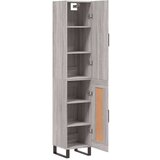 vidaXL Visoka omara siva sonoma 34,5x34x180 cm inženirski les | Shoptok.si