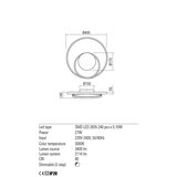  Redo 01-1789 - LED prigušiva zidna svetiljka TORSION LED/27W/230V bela | Eponuda.com