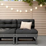  Srednja sofa od masivne borovine s jastucima siva | shoptok.hr
