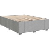 vidaXL Box spring postelja z vzmetnico svetlo siva 140x200 cm blago | Shoptok.si