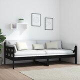  Dnevni ležaj od masivne borovine crni 90 x 200 cm | shoptok.hr