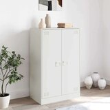 vidaXL Komoda bela 67x39x107 cm jeklo | Shoptok.si