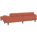  Tkaninska sofa s jastukom Crvena narančasta 208 cm Baršunasta tkanina | shoptok.hr