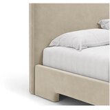 Micadoni Svijetlo sivi tapecirani bračni krevet s podnicom 140x200 cm Eda – | shoptok.hr