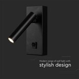  LED zidna spot svetiljka LED/2W/230V 4000K crna | Eponuda.com