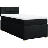 vidaXL Box spring postelja z vzmetnico črna 80x200 cm blago, (21291483) Cene