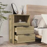  Noćni ormarić boja hrasta sonome od konstruiranog drva Smeđa | Shoptok.si