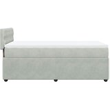 Box spring krevet s madracem svjetlosivi 80 x 200 cm baršunasti | shoptok.hr