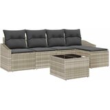  Set sofe s jastukom 6 pcs Svjetlosiva poliratan | shoptok.hr
