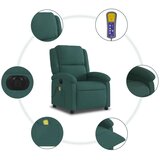  Električni masažni naslanjač temno zelen žamet | Shoptok.si