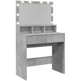  Toaletni stolić s LED svjetlima siva boja betona 80x41x134,5 cm | Eponuda.com