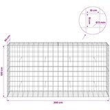  Gabion s žicom debljine 5 mm i mrežom 10x10 cm 200x50x100 cm | shoptok.hr