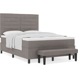  Krevet s opružnom kutijom s madracem i klupom taupe 140x190 cm tkanina | shoptok.hr