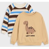 Sinsay Pamučne crewneck majice s motivom dinosaura 2 pack | shoptok.hr
