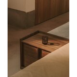 Kave Home Temno rjava nočna omarica v orehovem dekorju Onix – | Shoptok.si