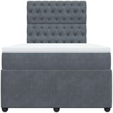  Krevet box spring s madracem tamnosivi 120 x 190 cm baršun | shoptok.hr
