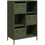 vidaXL Visoka komoda maslinastozeleni 68x39x103,5 cm od čelika | shoptok.hr