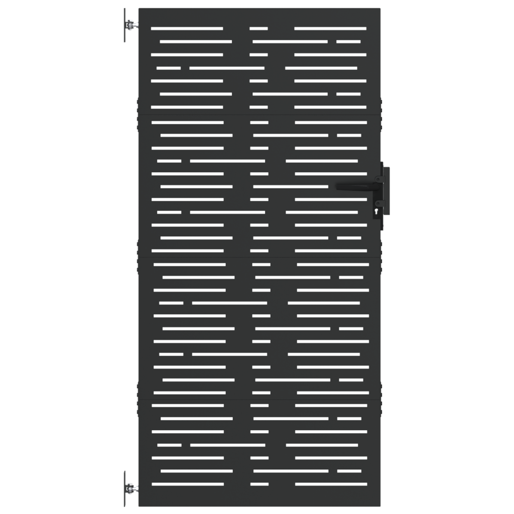vidaXL Vrtna vrata Crna 105 x 175 cm Čelik s praškastim premazom | shoptok.hr