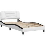 vidaXL okvir za krevet s uzglavljem bijelo-crni 100x200cm umjetna koža | shoptok.hr