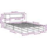 vidaXL Krevet s regalom za knjige bez madraca bijeli 140x190cm od drva | shoptok.hr