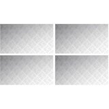  Stepenica Pravokutni 4 pcs Srebrno 90 x 50 cm Aluminij | shoptok.hr