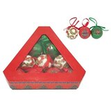 Denis Božićne kuglice 4.5 cm, 10 kom/pak, crvene-zelene-bele Cene