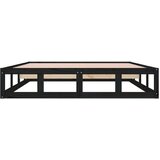  Za krevet crni 120 x 200 cm od masivnog drva | shoptok.hr