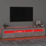 TV ormarić s LED svjetlima siva boja betona 210x35x40 cm | shoptok.hr