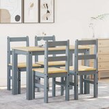vidaXL 5 kosi jedilnega kompleta Panama Siva Masivni les borovega lesa, (22054658) | Shoptok.si