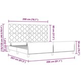 vidaXL Postelja Temno Siva 200x200 cm, (22051792) | Shoptok.si