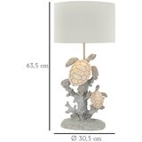 Mauro Ferretti Bijela/siva stolna lampa s tekstilnim sjenilom (visina 63,5 cm) Turtle – | shoptok.hr