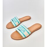 D/CEO marka niezdefiniowana Blue flip-flops with embroidered strap Fargiza | Shoptok.si