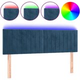  Posteljno vzglavje temno modro 144x5x78/88 cm žamet, (20936093) | Shoptok.si
