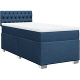  Krevet s oprugama i madracem plavi 100 x 200 cm od tkanine | shoptok.hr
