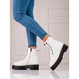 Big Star White women's lace-up ankle boots BIG STAR KK274536 Cijene