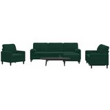  4-dijelni set sofa s jastucima tamnozeleni baršunasti | Eponuda.com