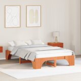  Okvir za krevet Vosak smeđa Puno drvo 120 x 200 cm Izdržljiv | shoptok.hr