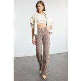Trendyol Multicolored Animal Print Brown Snake Pattern High Waist Wide Leg Jeans | Eponuda.ba