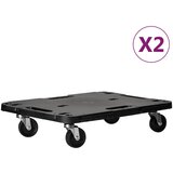vidaXL Transportni vozički 2 kosa črni 58x38x12 cm polipropilen, (21019874) | Shoptok.si