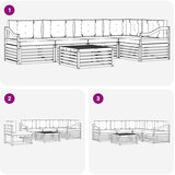  Set vanjskih sofa 6 kom. Prirodna i antracit | shoptok.hr