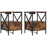  Noćni ormar s ladicama 2 pcs Dimljeni hrast 41,5 x 40,5 x 55 cm | Eponuda.com